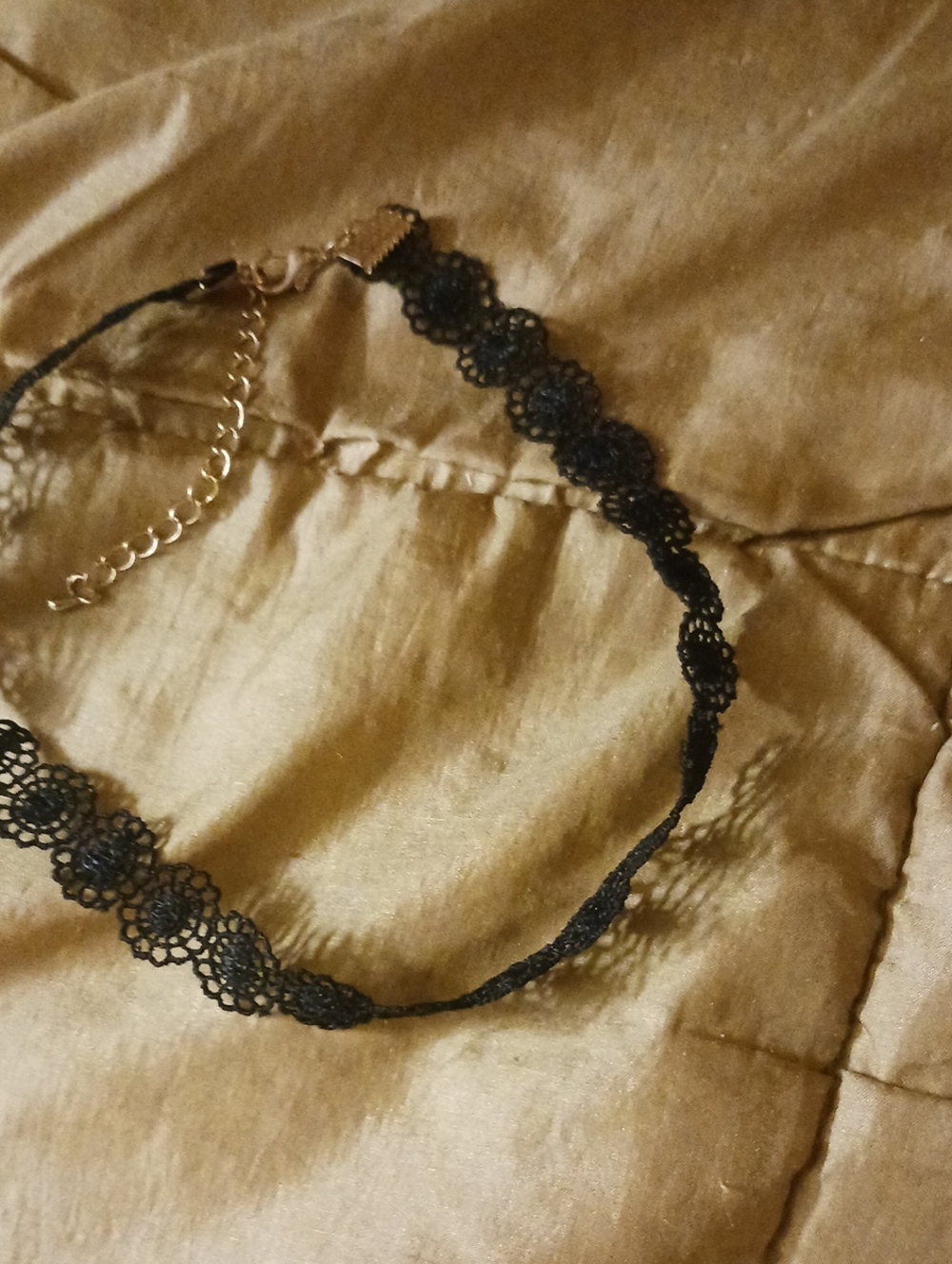 Black Floral Lace Choker Necklace